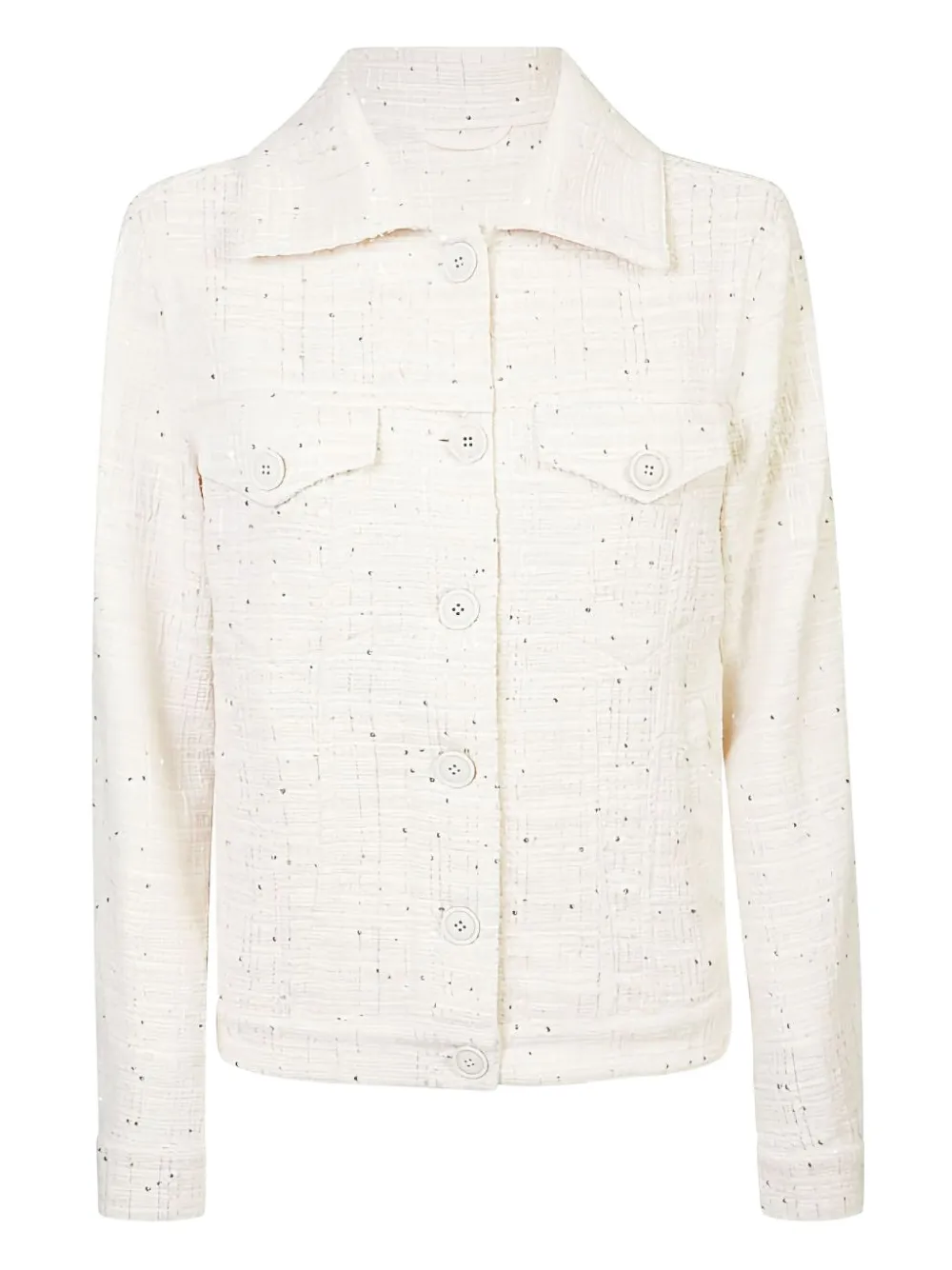 Eleventy sequin-embellished tweed jacket Wit