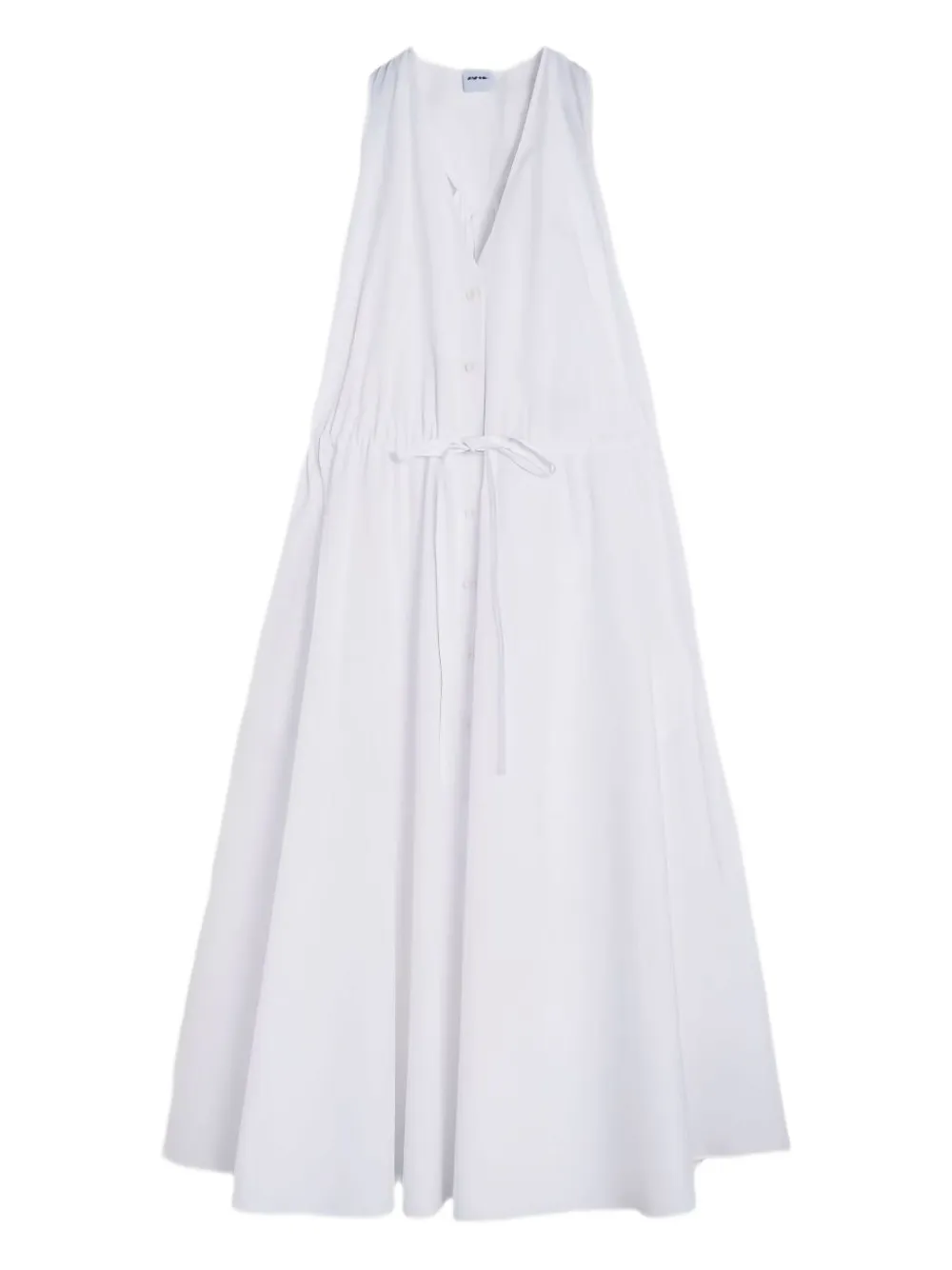 Aspesi Button-fastening Drawstring Dress In White