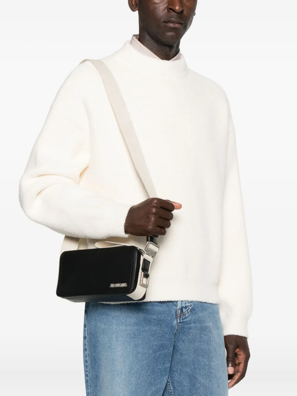 Jacquemus The Cuerda leather shouder bag - Zwart