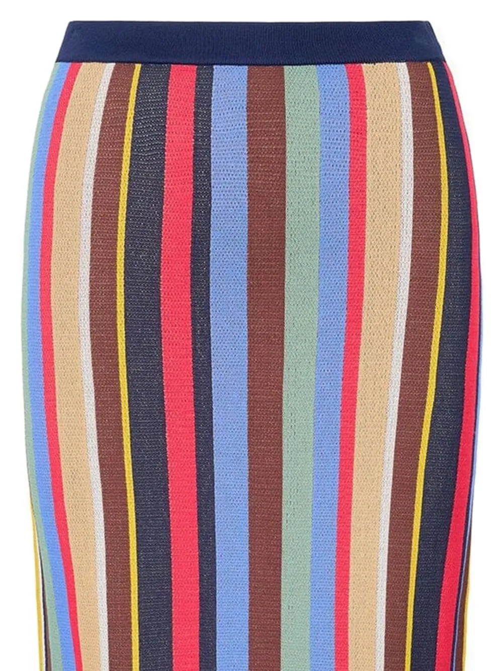 STAUD Karina stripe midi skirt | Fitted Skirts | Image 2