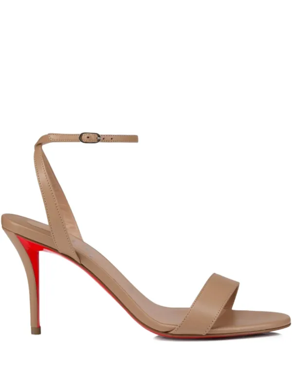 Christian Louboutin アンクルストラップ サンダル 100mm | ブラウン