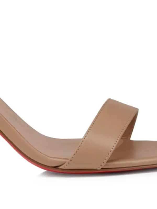 Christian Louboutin アンクルストラップ サンダル 100mm | ブラウン