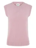 Beryll round-neck sleeveless top - Pink