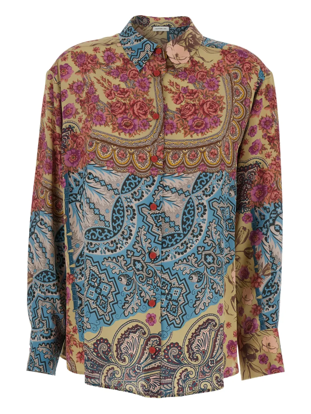 MANTERO 1902 paisley-print silk shirt | Brown | Image 1
