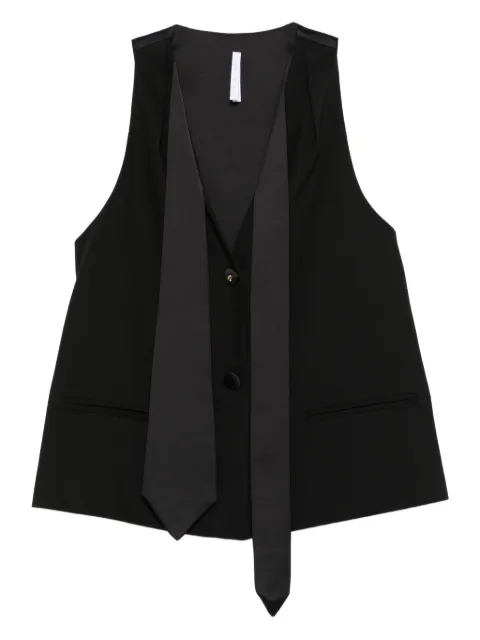 IMPERIAL tie-neck button-up gilet