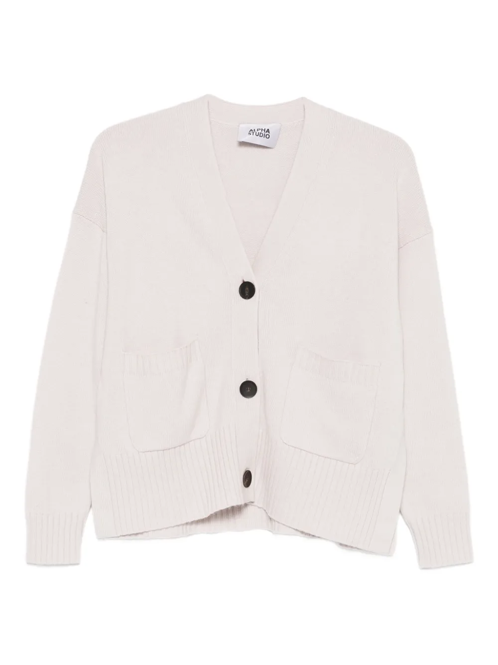 ALPHA STUDIO Cardigan canelado | Cinza | Image 1