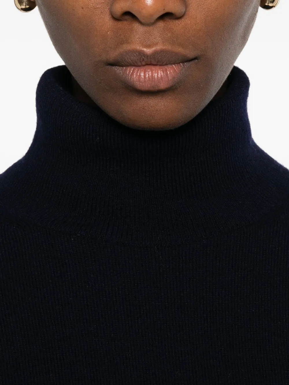 ALPHA STUDIO Coltrui van wol-kasjmierblend met hoge hals Blauw