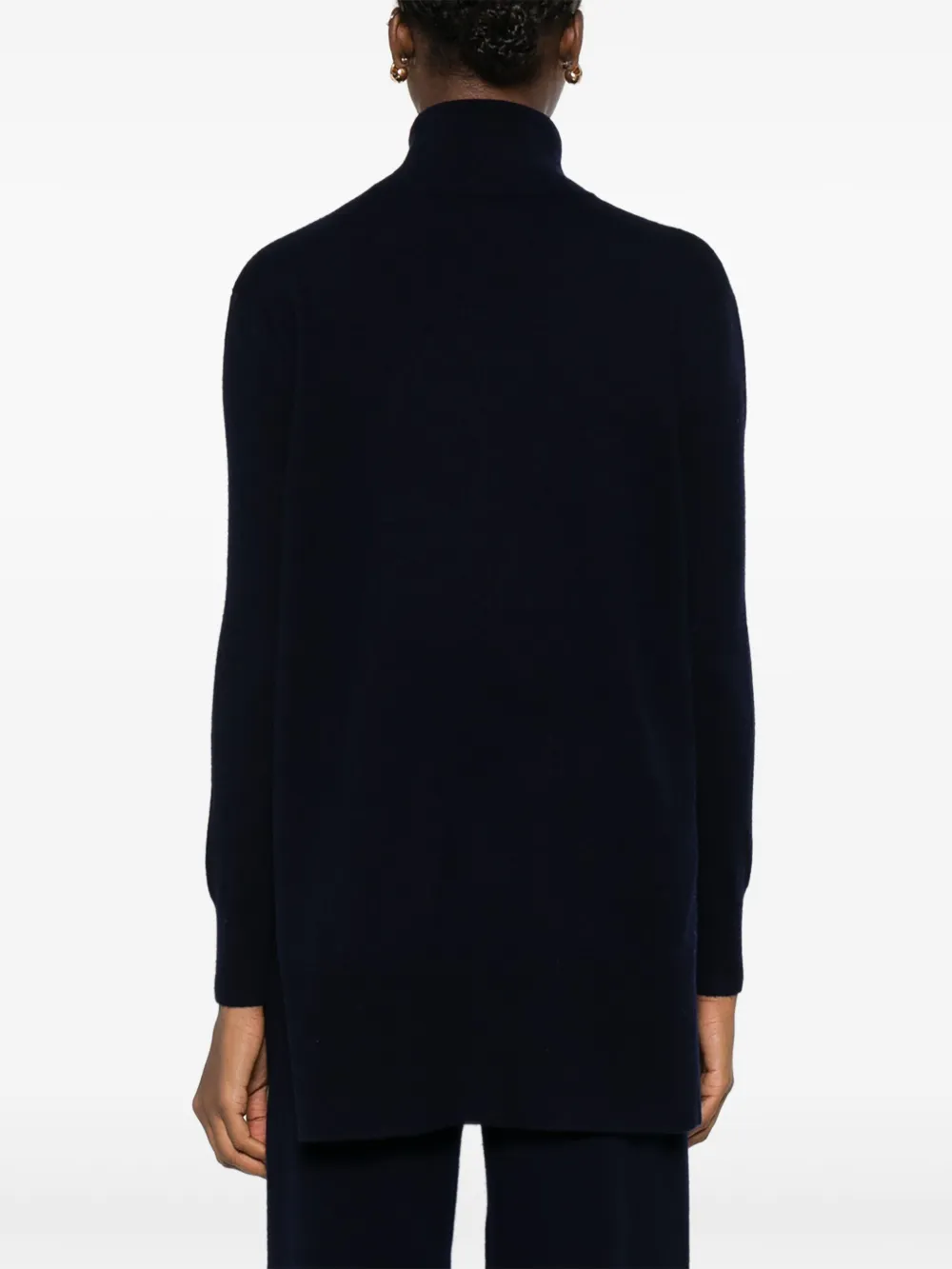 ALPHA STUDIO Coltrui van wol-kasjmierblend met hoge hals Blauw