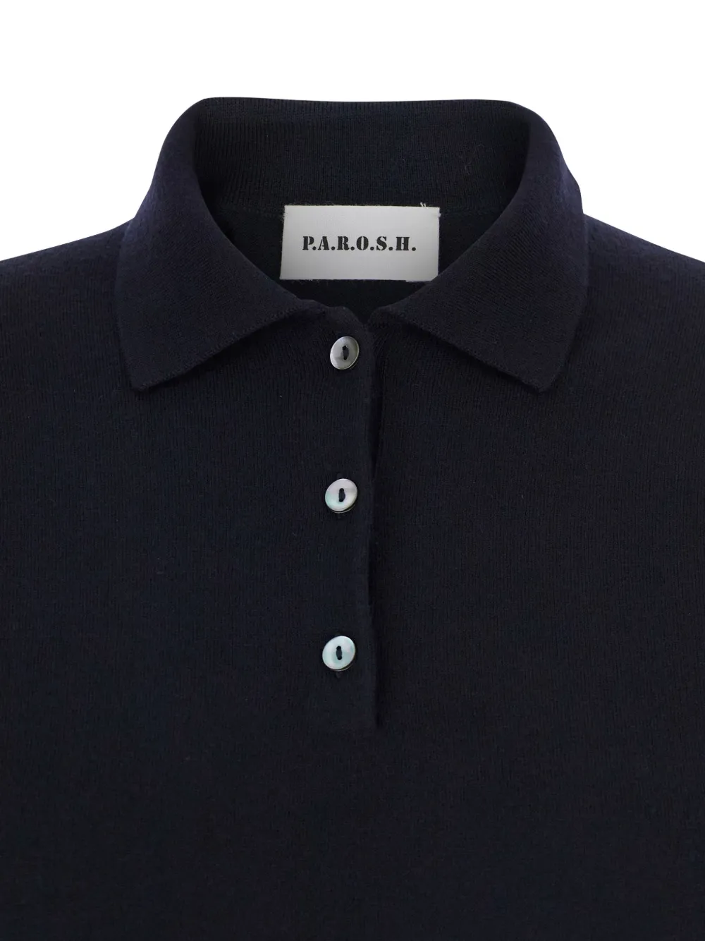 P.a.r.o.s.h Polo Neck With Buttons Knit In Blue