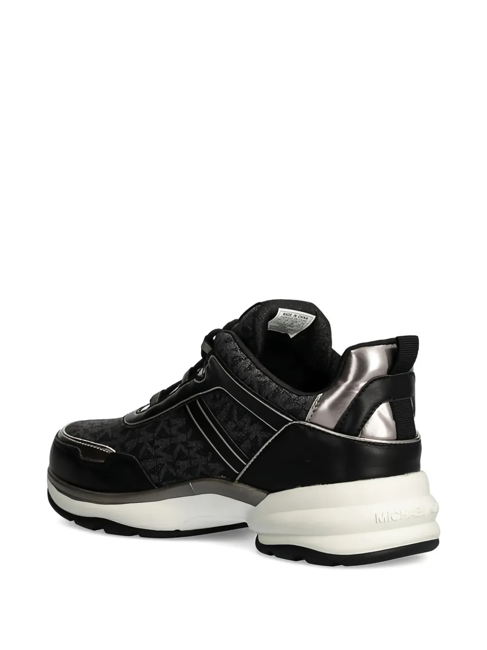 Michael Kors Kids Metallic sneakers met logo Grijs