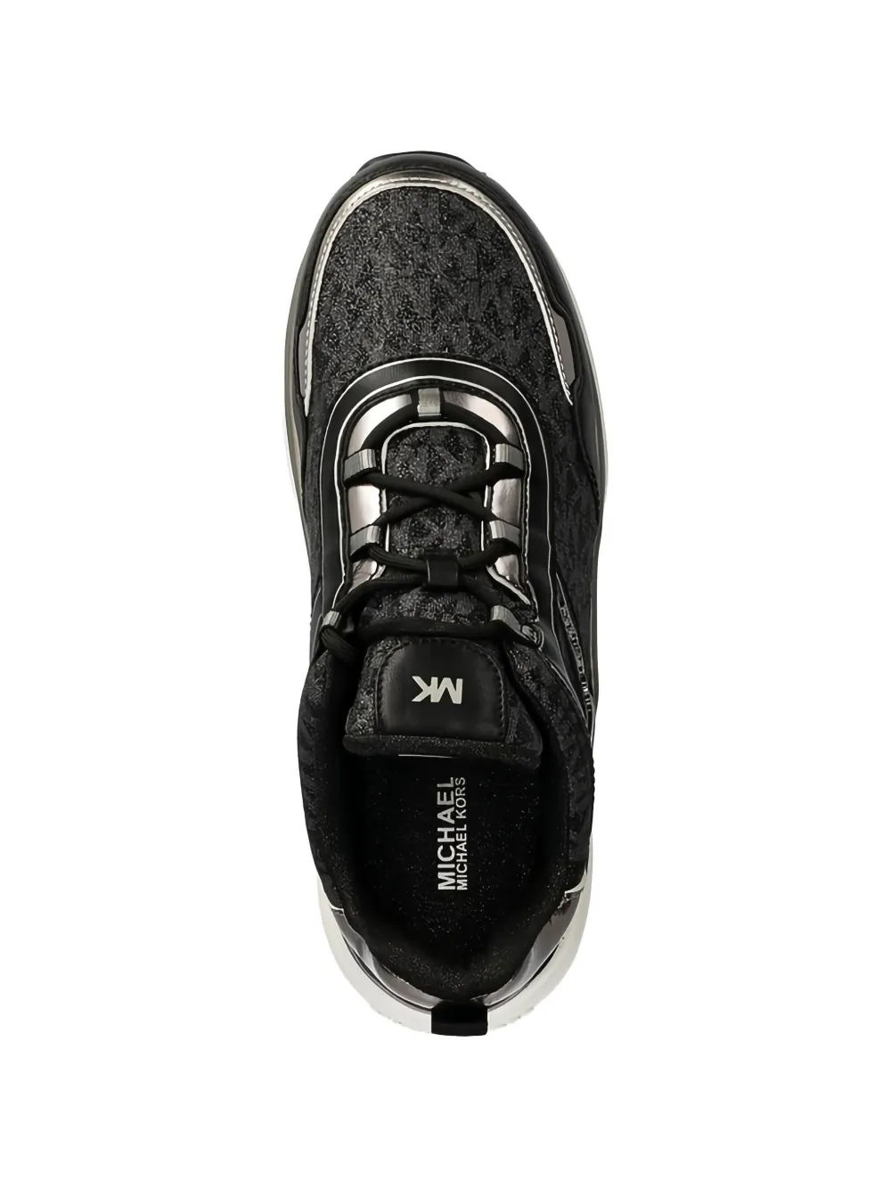 Michael Kors Kids Metallic sneakers met logo Grijs