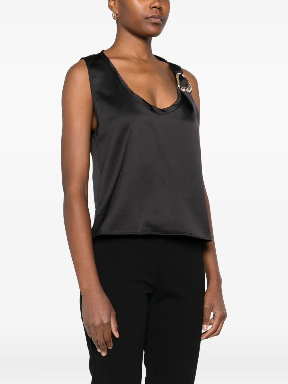  Imperial Buckle-detail Top - Black 