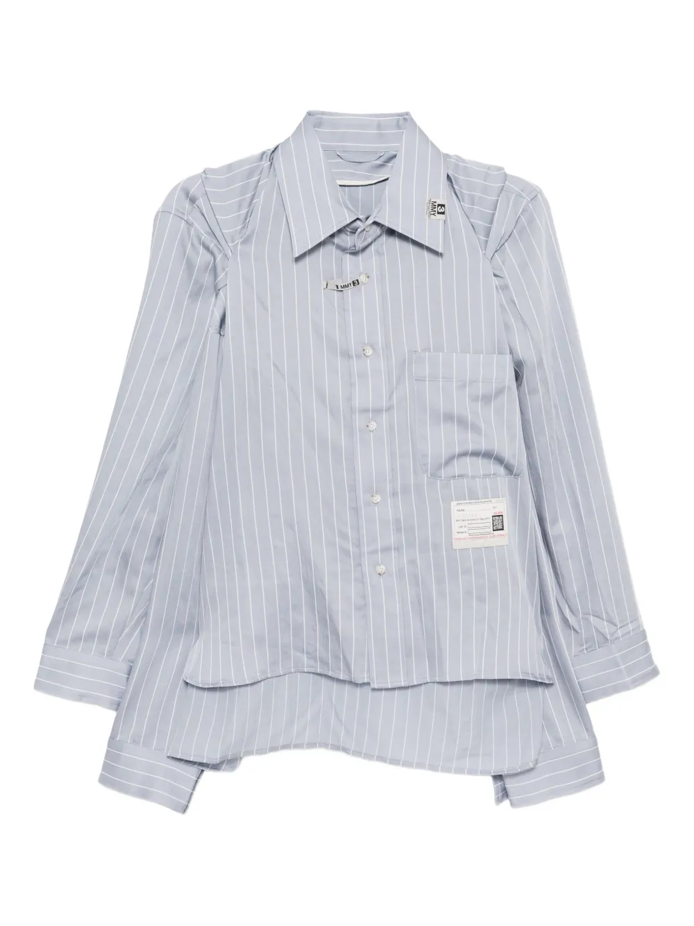 Miharayasuhiro Shawl Layered Shirt In Blue