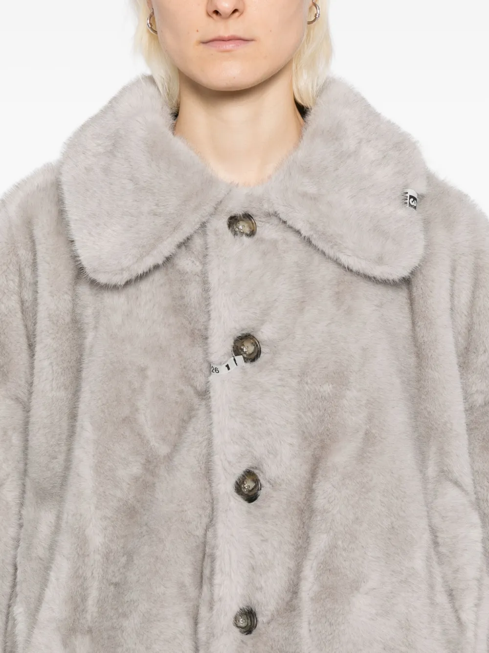Miharayasuhiro Roll-up Hem Coat In Gray