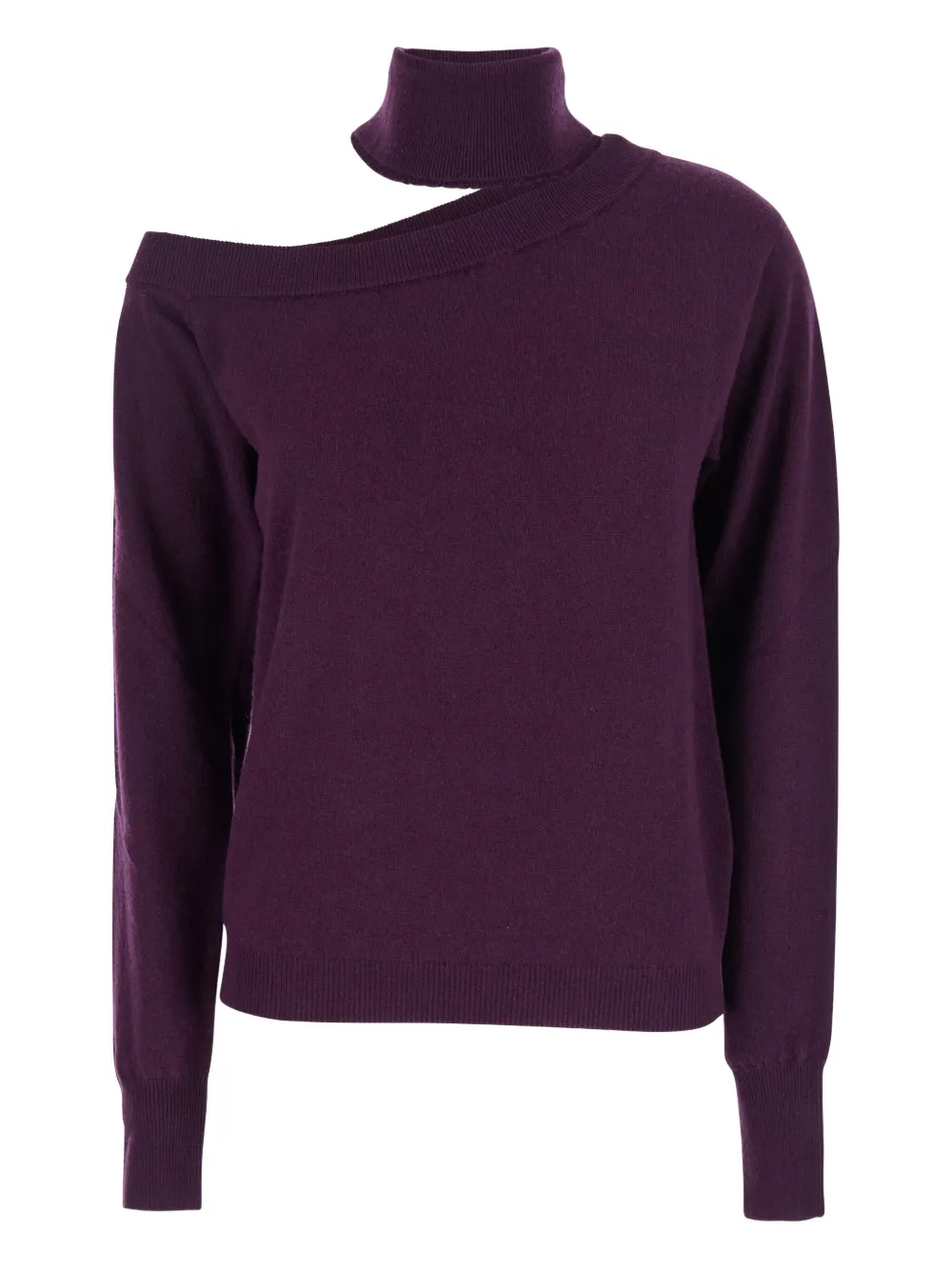 Federica Tosi off-shoulder turtleneck sweater | Purple | Image 1