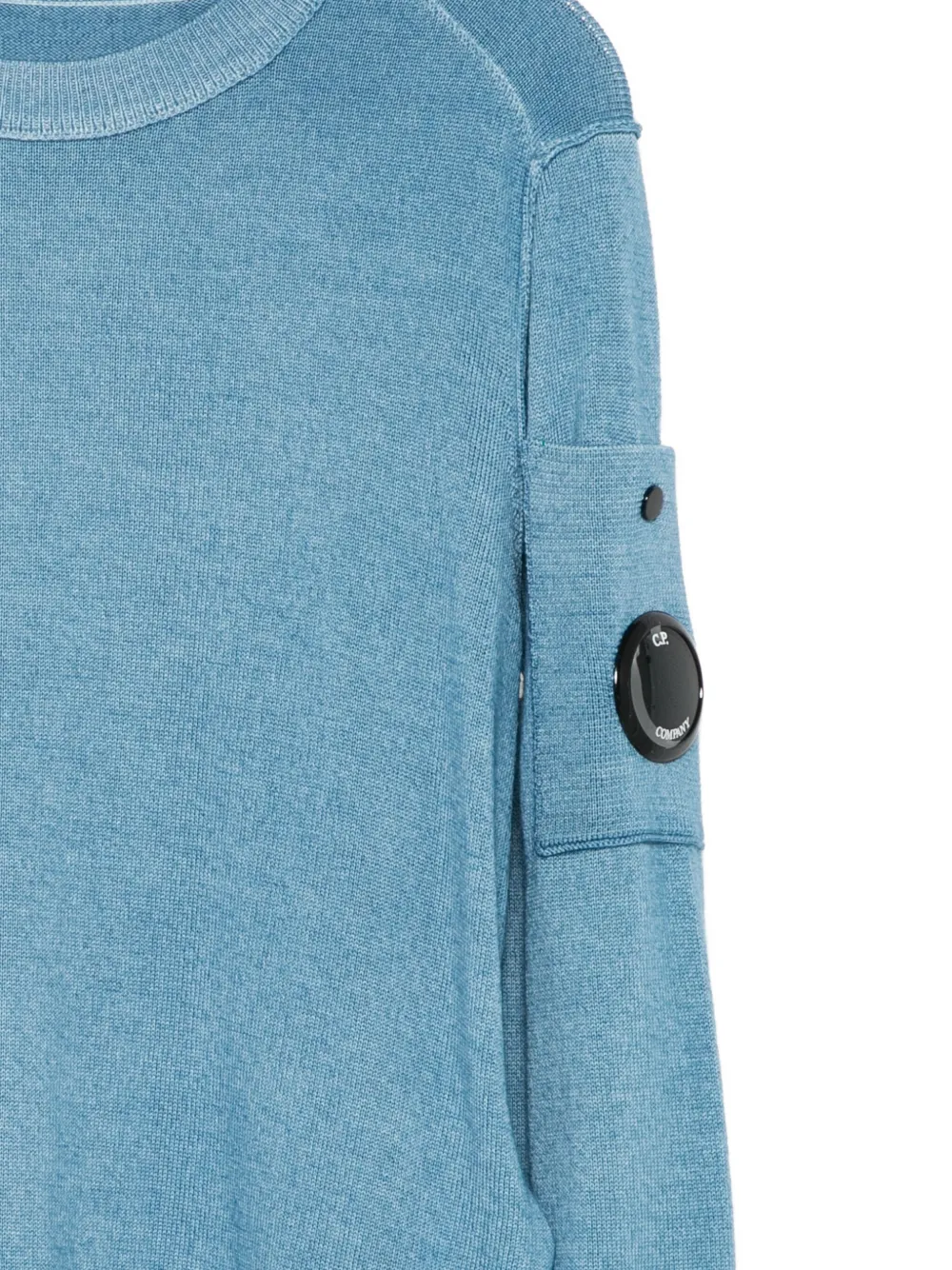 C.P. Company Kids Wollen trui met Lens-detail Blauw