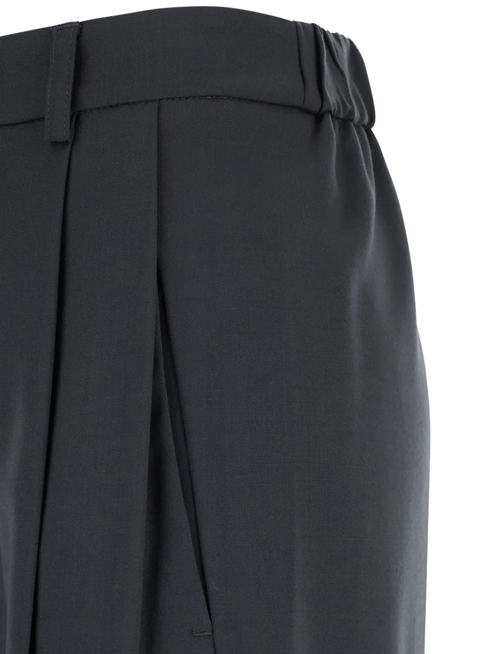 Tela Plooibroek met wijde pijpen Grijs