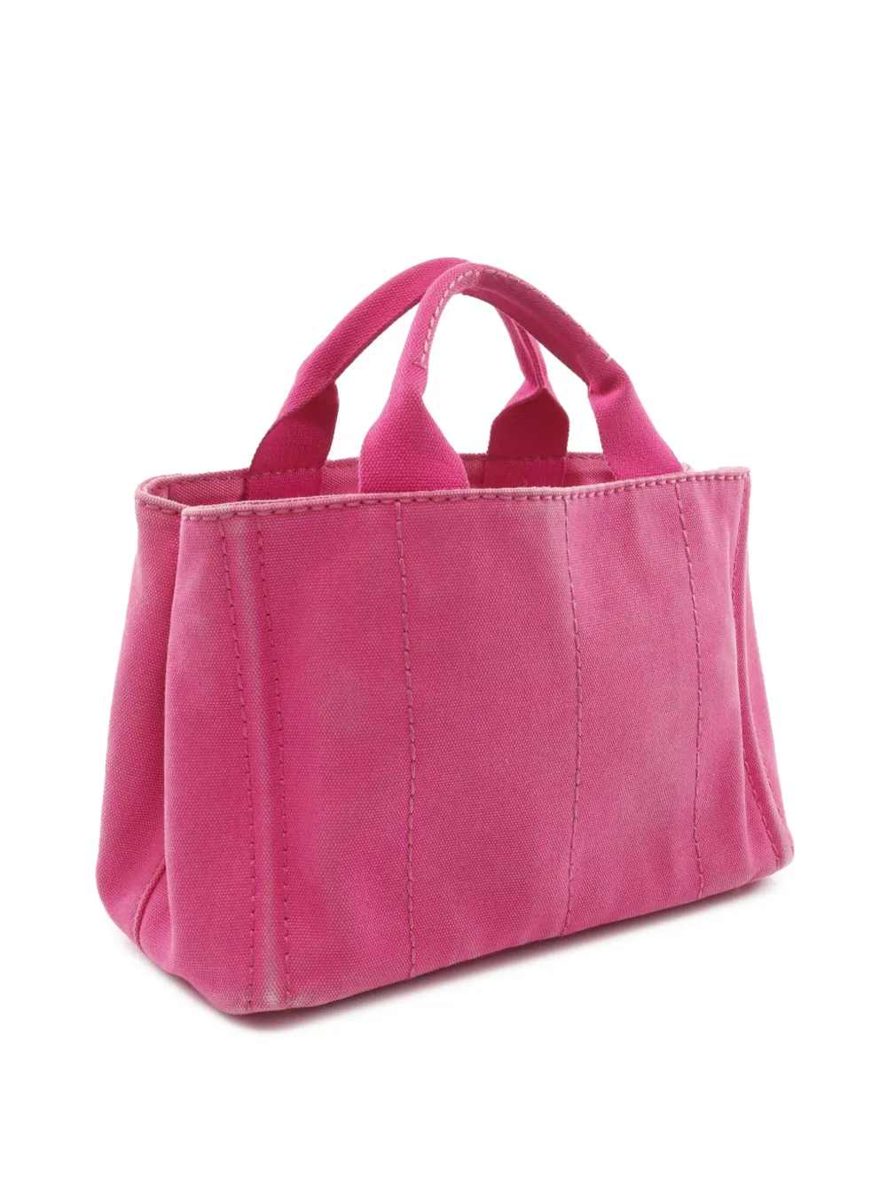 Pre-owned Prada 2010-2025 Small Canvas Canapa Logo Satchel In Pink