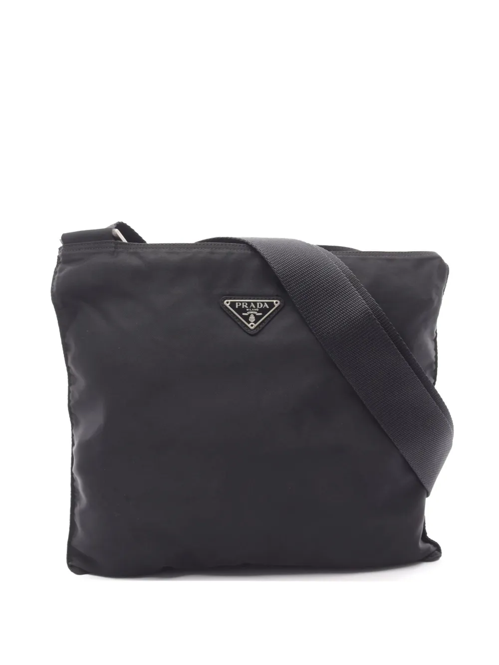 Prada Pre-Owned 2000-2013 テスート ジップトップ ショルダーバッグ - ブラック Prada Pre-Owned 2000-2013 テスート ジップトップ ショルダーバッグ - ブラック