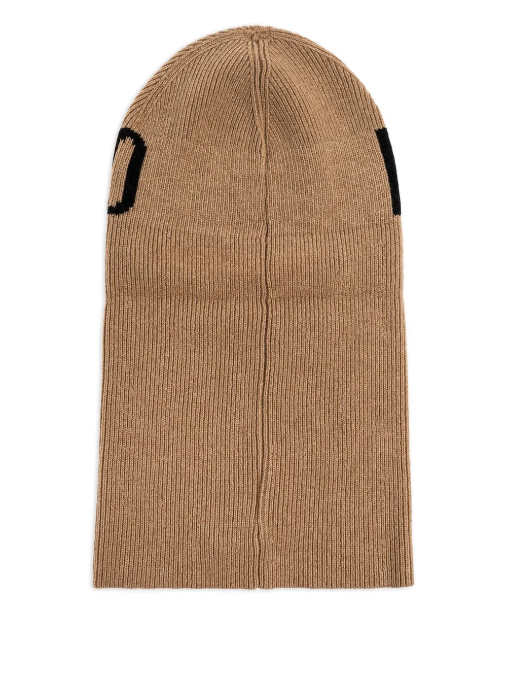 Moschino Logo-embroidered Balaclava In Gold