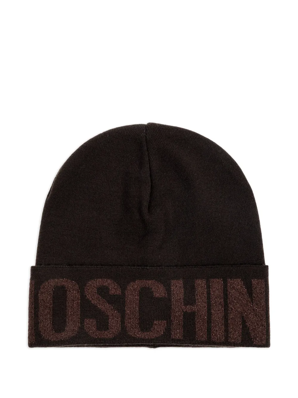 Moschino logo-detail beanie | Brown | Image 1