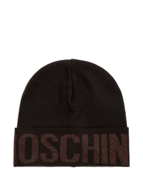 Moschino logo-detail beanie