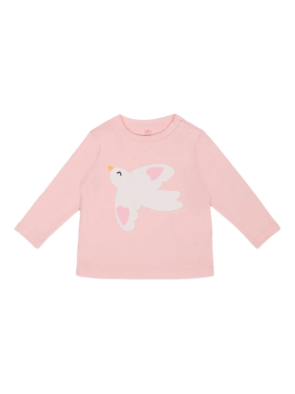 Stella McCartney Kids bird-print T-shirt - Rosa