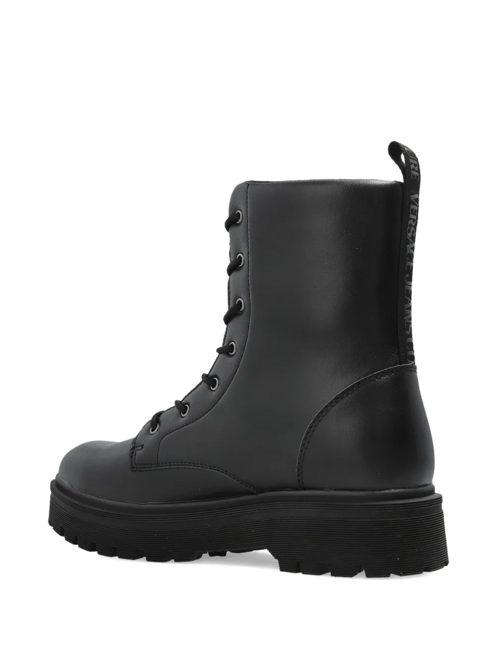 Versace Jeans Couture Logo Syrius biker boots Black