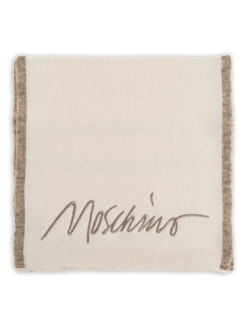 Moschino bufanda con logo bordado