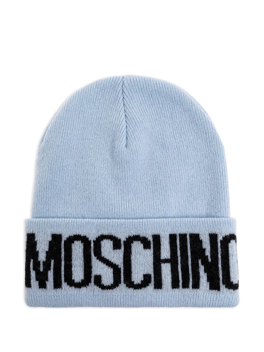 Moschino logo-embroidered beanie hat | Blue | Image 1