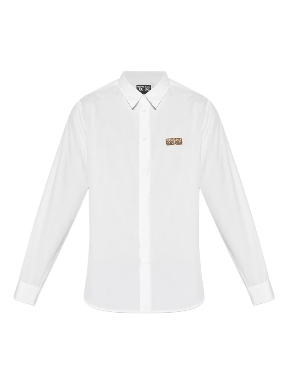 Versace Jeans Couture logo-plaque cotton shirt - Bianco