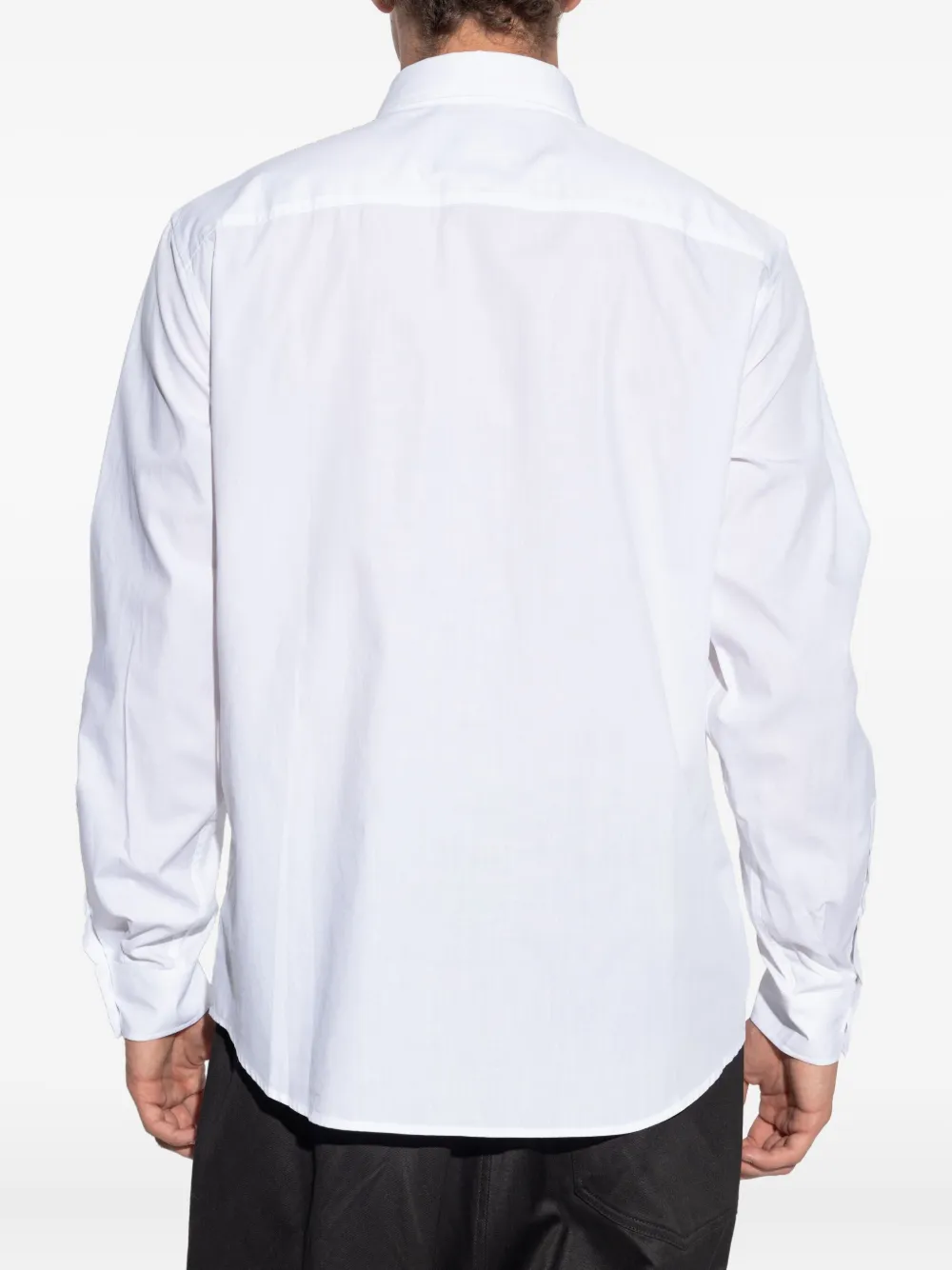 Versace Jeans Couture Overhemd met logoplakkaat Wit