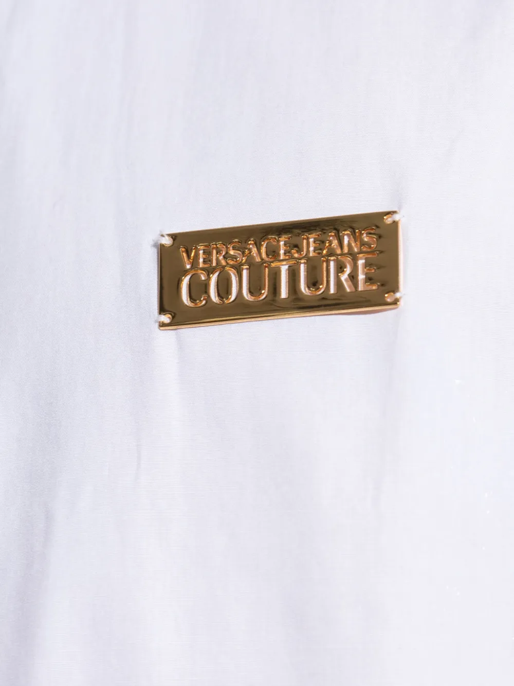 Versace Jeans Couture Overhemd met logoplakkaat Wit