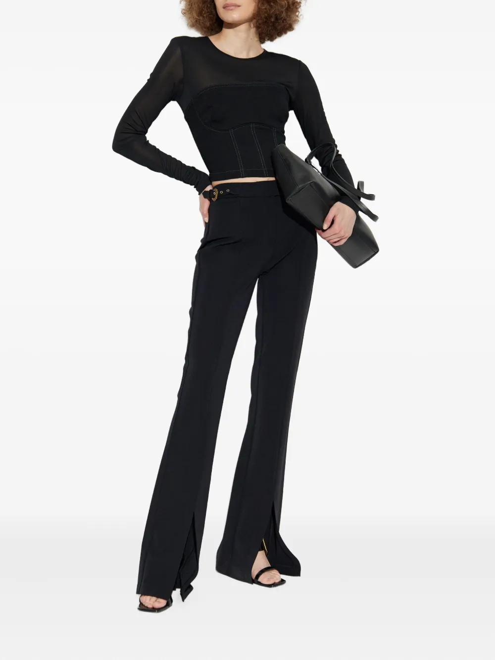 Versace Jeans Couture buckle-fastening trousers - Zwart