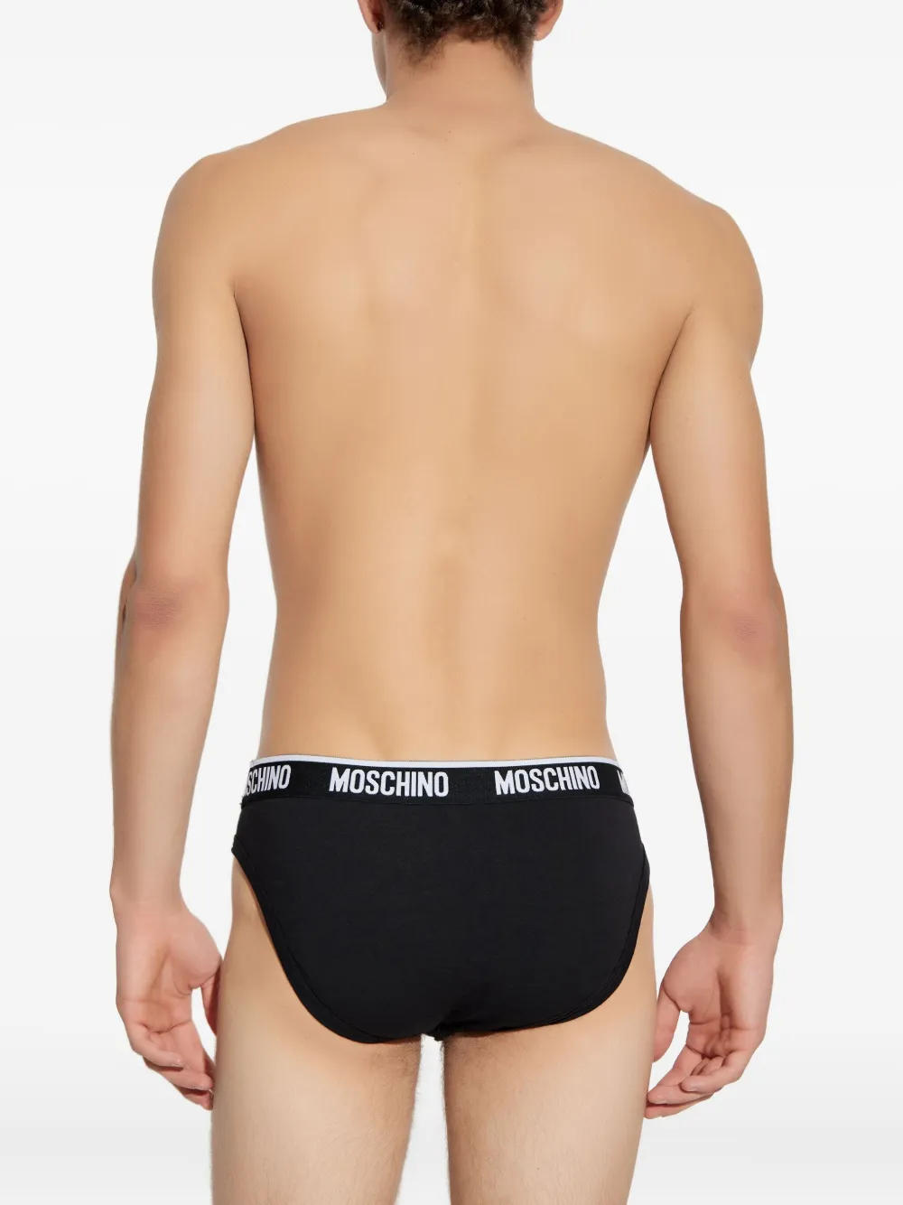 Moschino Logo-band Briefs (pack Of Three) In Multi