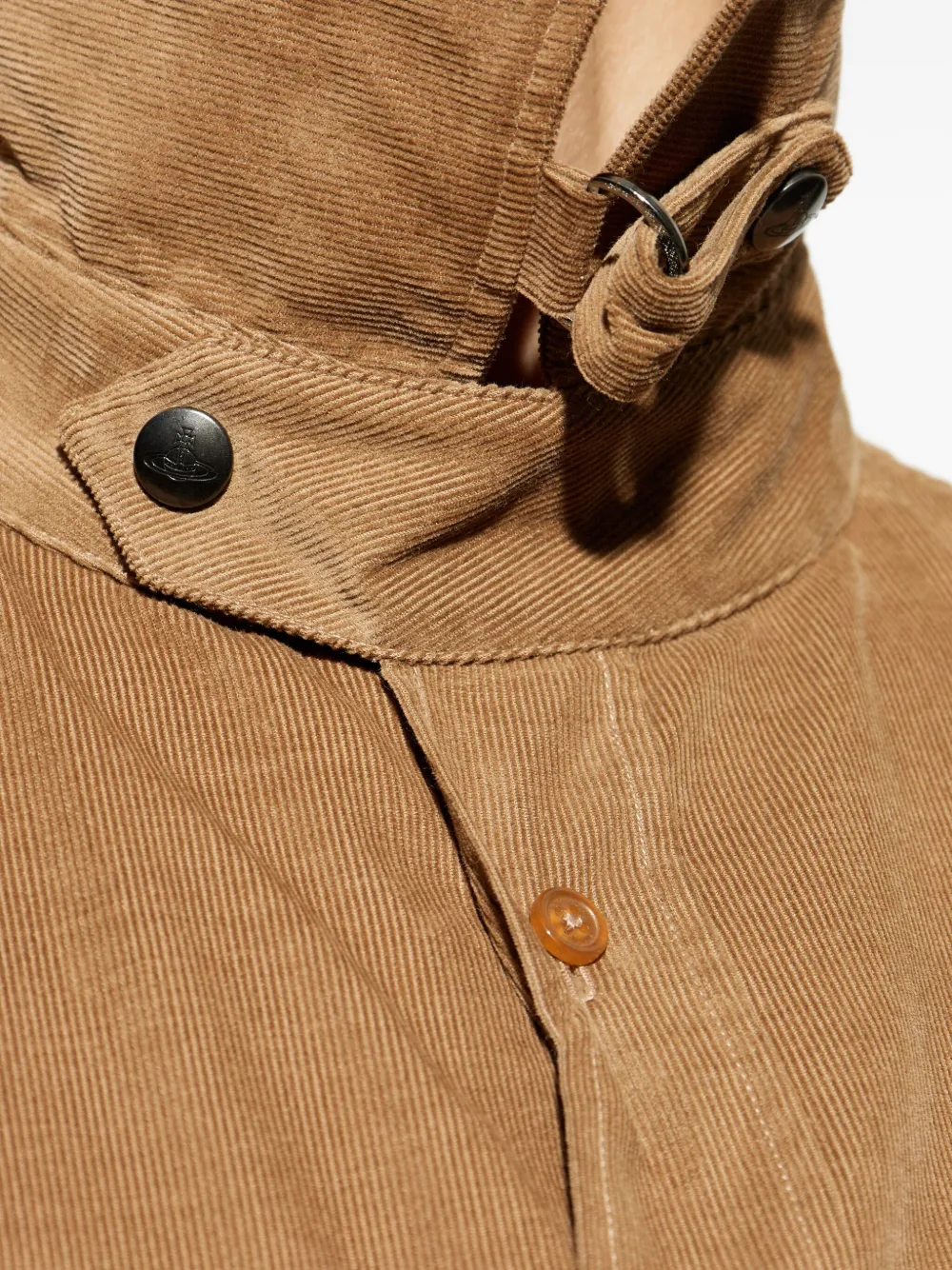 Vivienne Westwood Overhemd met ribfluwelen zak Bruin