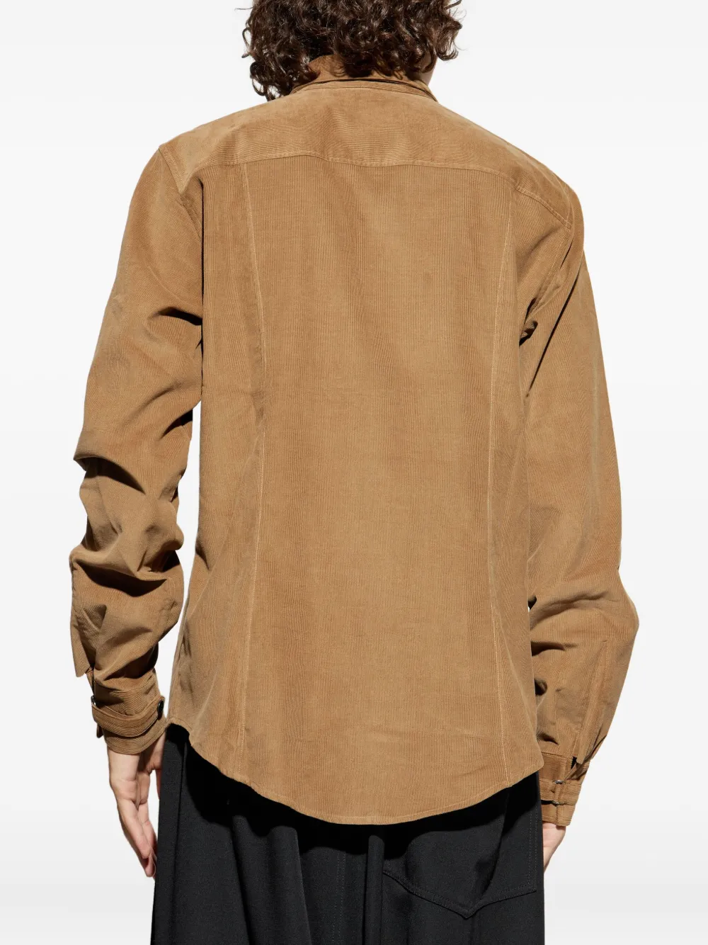 Vivienne Westwood Overhemd met ribfluwelen zak Bruin