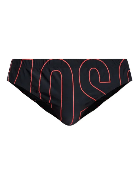 Moschino logo-print swim trunks