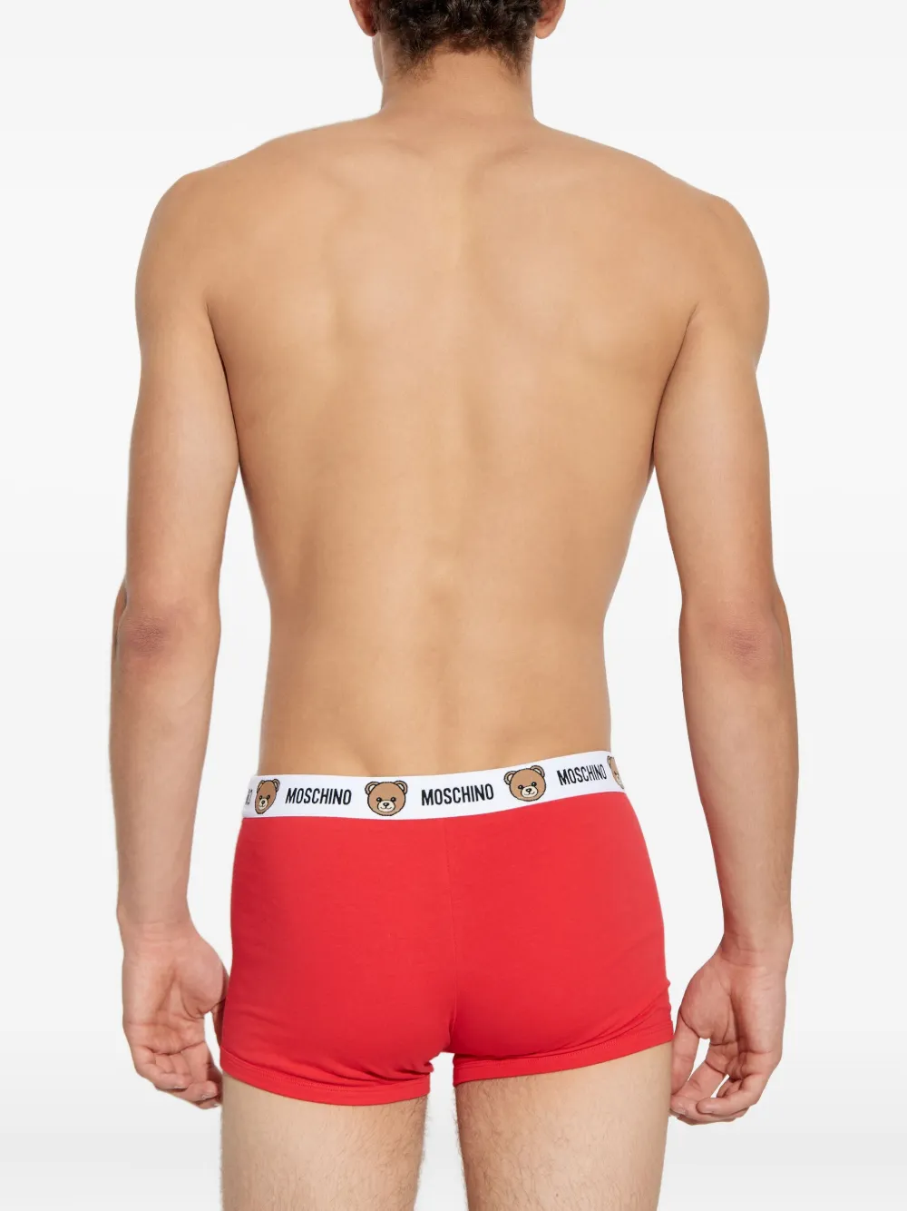 Moschino Twee boxershorts met teddyprint Rood