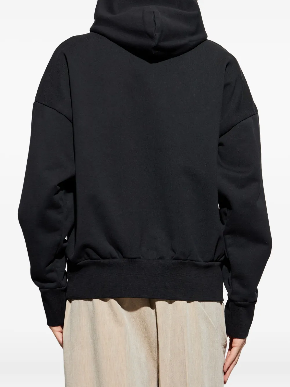 Fear Of God Long-sleeved Hooded Sweatshirt In Black