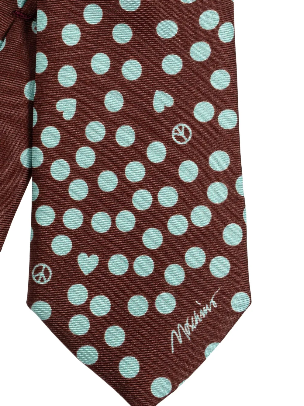 Moschino polka-dot tie - Bruin