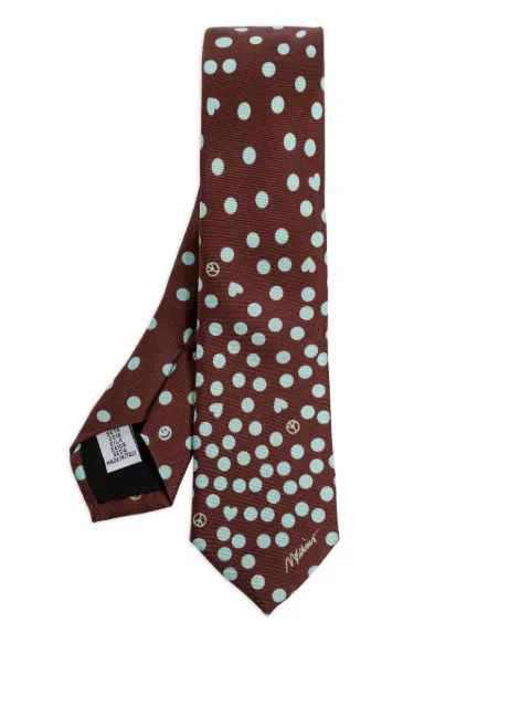 Moschino corbata con estampado de lunares