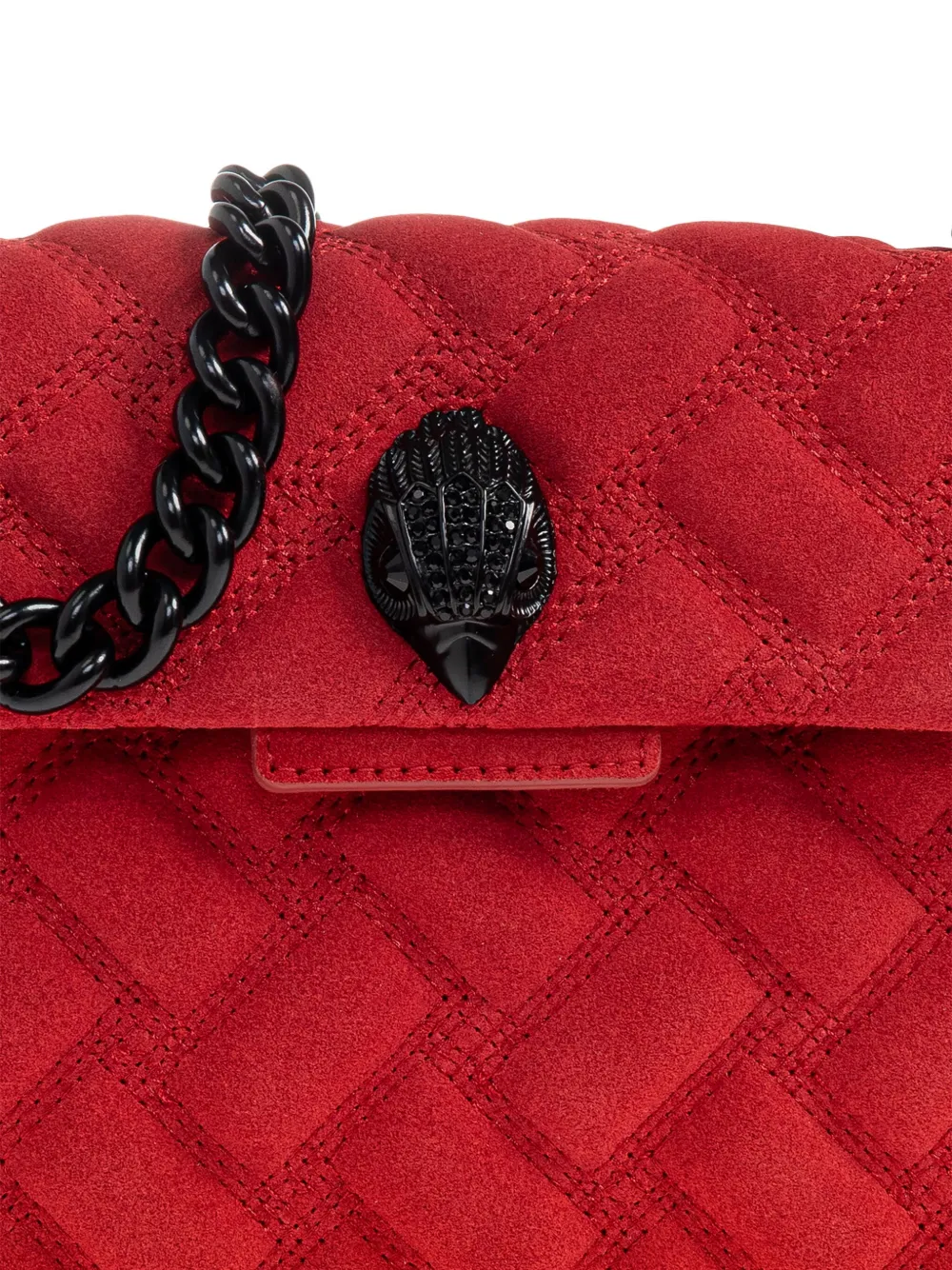 Kurt Geiger Quilted Chain Mini Bag In Red
