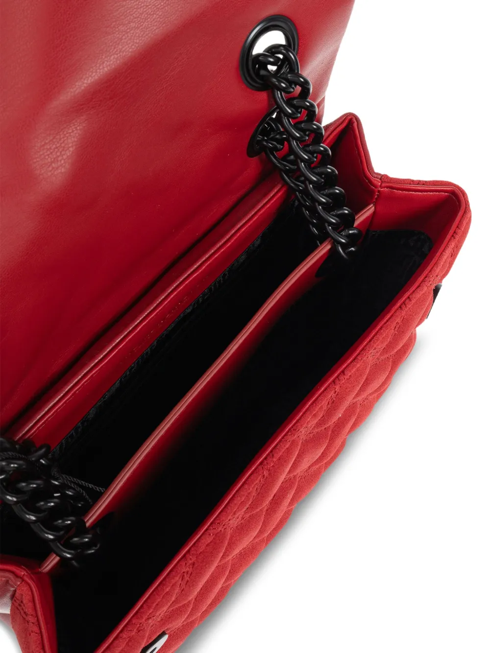 Kurt Geiger Quilted Chain Mini Bag In Red