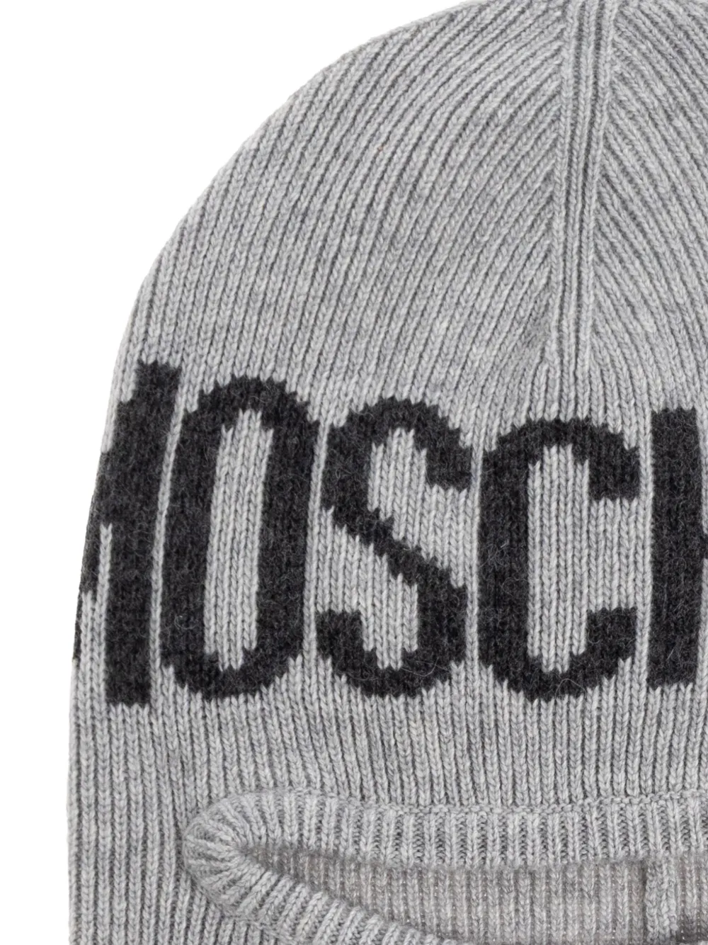Moschino Bivakmuts met logodetail Grijs