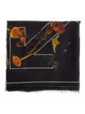 Off-White floral-print scarf - Black