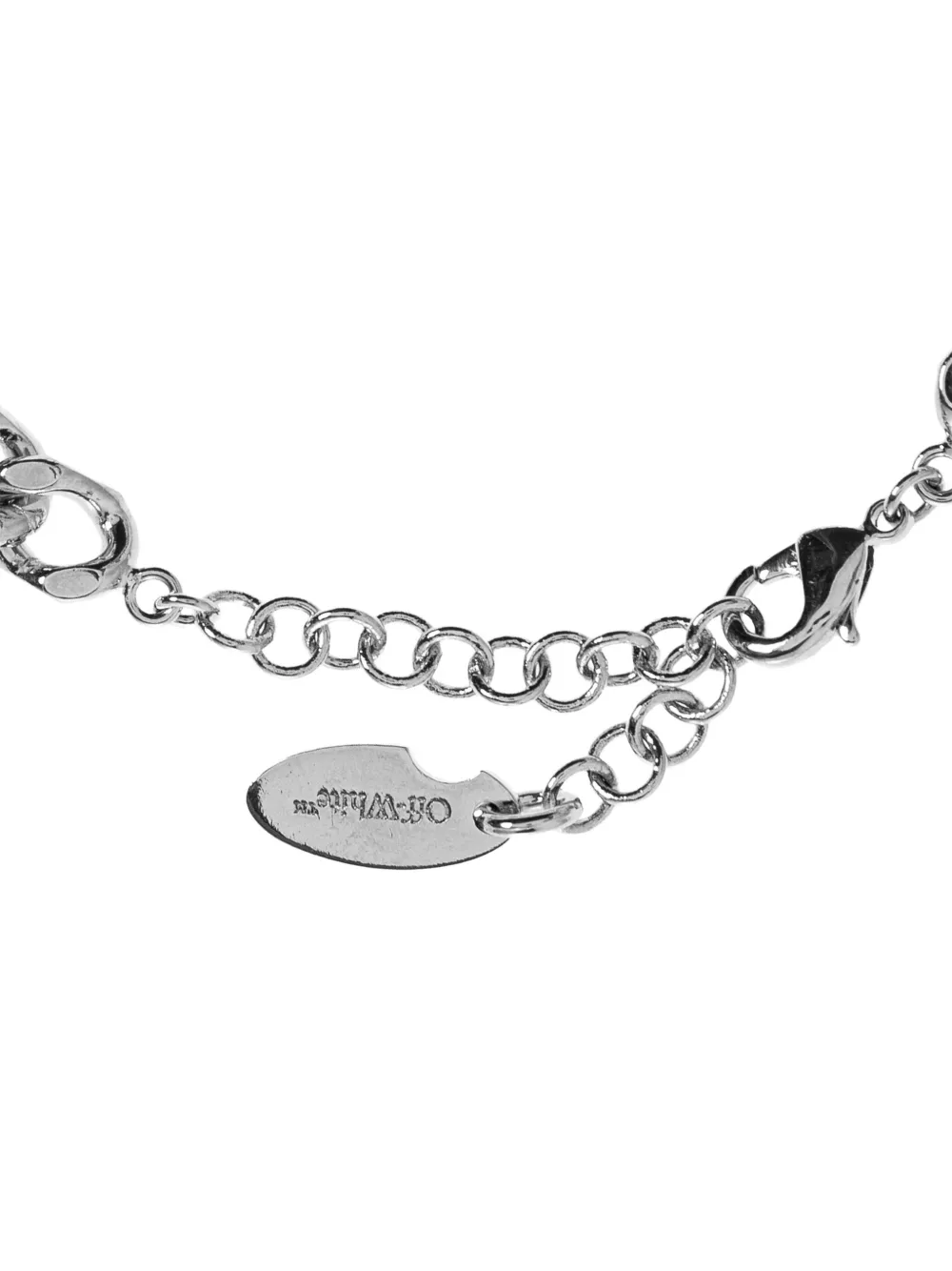 Off-white Pearl Cross Bracelet In Metallic