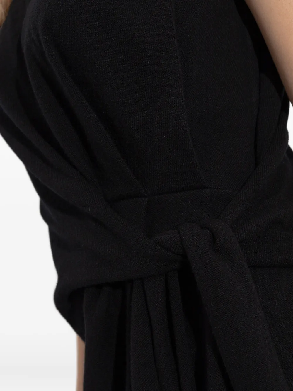 Moschino Sleeveless Knitted Mini Dress In Black