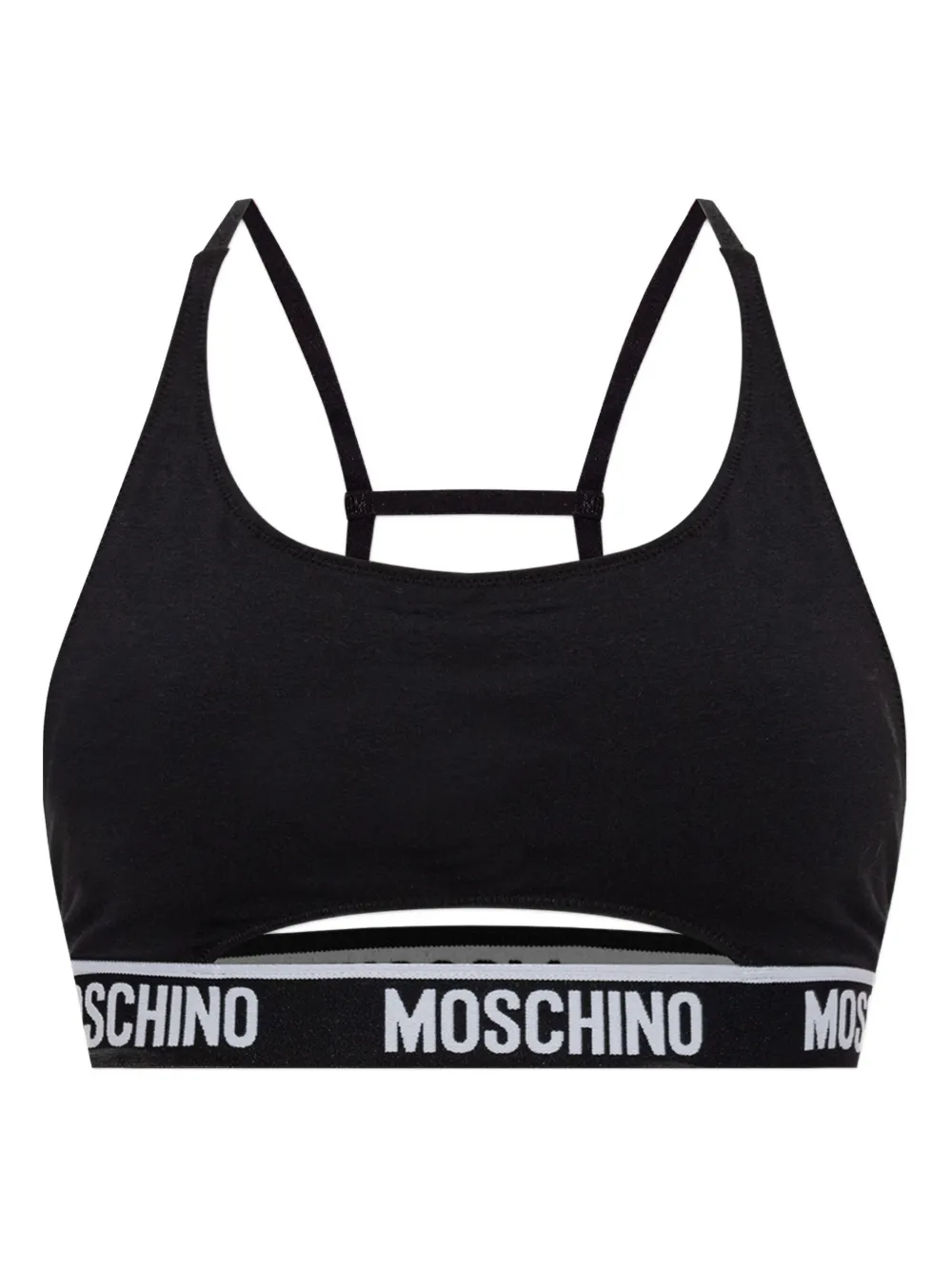 Moschino Z-logo cut-out crop top | Black | Image 1