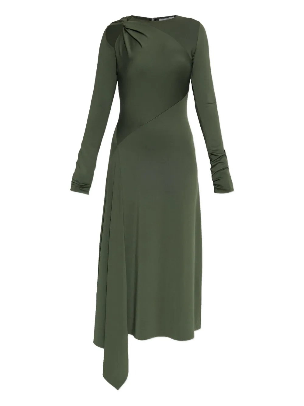 Victoria Beckham twisted asymmetric midi dress | Green | Image 1